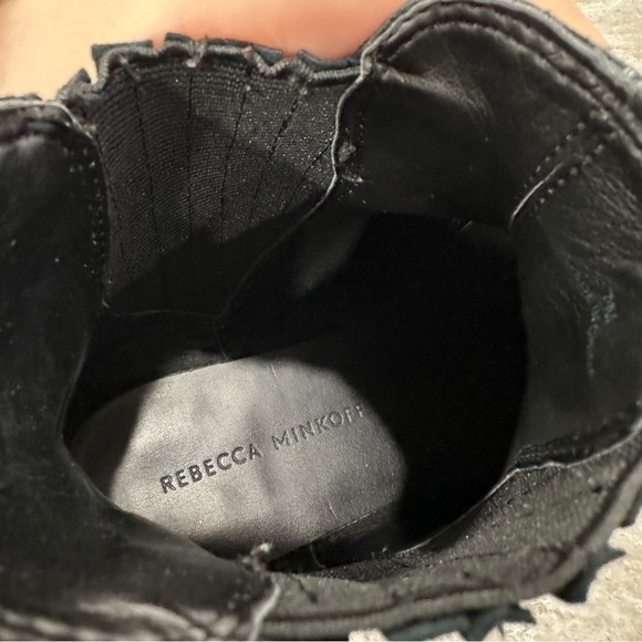 Rebecca Minkoff Madysin Black Suede Silver Studded Booties size 7 - Picture 11 of 13